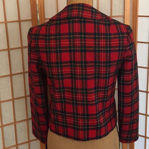 Ladies Wool Jacket with Peter Pan Collar and Hand Embroidered Heart Patch. - Picture 5 of 6